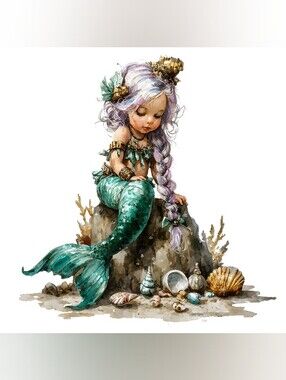 4pc=Little Girl Mermaide Prints SPECIAL